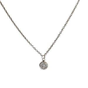 Classic Gold Chain with Gold Pave Coin Charm